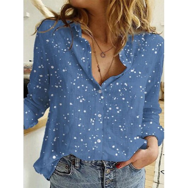 Camisas elegantes de lino y algodón para mujer, blusas informales con botones sólidos y solapa, blusas sueltas de manga larga para primavera y verano, Blusas tipo túnica Tan Jianjun unisex
