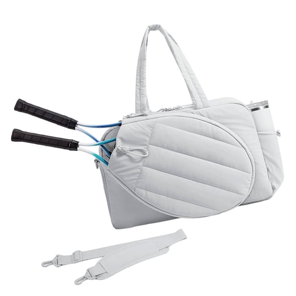 Nylon Tennis Bag With Front Storage For 2 Rackets Reinforced Handles For Active Lover Sport Casual Use