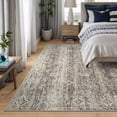 thumbnail image 2 of Bloom Rugs Washable Non-Slip 9x12 Rug - Beige Brown / Teal Traditional Oriental Area Rug for Living Room, Bedroom, Dining Room, and Kitchen - Exact size: 9' x 12', 2 of 9