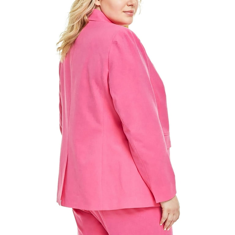 Bar III Womens Plus Stretch One-Button Blazer