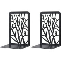 MSDADA Book Ends 1 Pair Bookends Supports(Black)