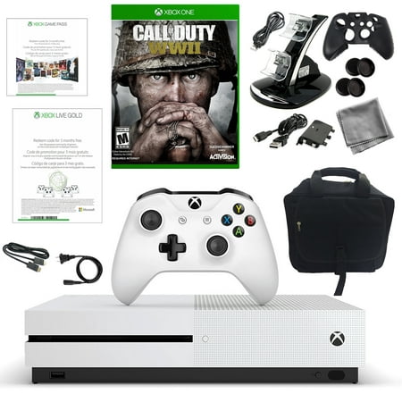 Xbox One S 500GB Disti Console with COD WWII, 10 in 1 Accessories Kit and Console Bag
