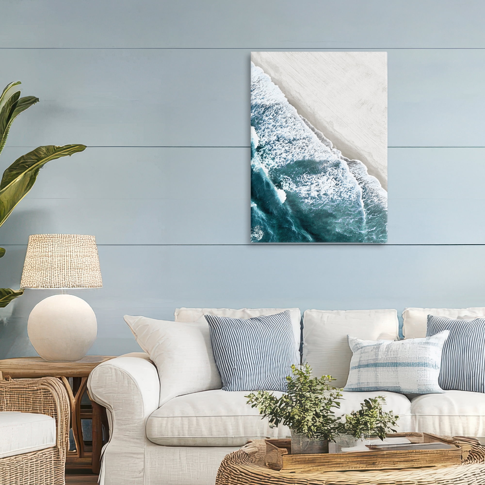 Stupell Industries Corolla Beach Breezy Shoreline Canvas Wall Art, design by Natalie Carpentieri