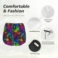 thumbnail image 4 of Bixox Women's Bright Universe pattern 2 in 1 Running Shorts - Lightweight Athletic Workout Gym Yoga Shorts Liner with Pockets - XX-Large, 4 of 7