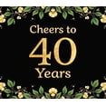 thumbnail image 5 of LUUFILx Cheers to 40 Years Banner Backdrop Anniversary Floral Party Decoration Photography Props Background Celebration Supplies Event, 5 of 8