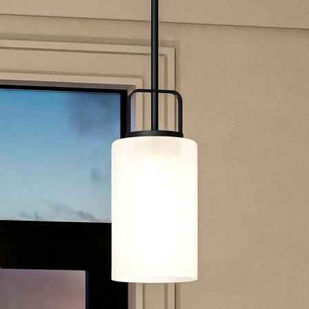 Luxury Modern Pendant, 11H x 5W, with Modern Farmhouse Style, Midnight Black, UHP4111 by Urban Ambiance