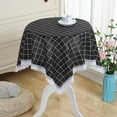 thumbnail image 1 of Flannel Backed Vinyl Tablecloth Waterproof Oil-Proof Stain Resistant PVC Table Cover for Kitchen, 41 x 41 Inch, 1 of 3