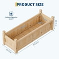 thumbnail image 2 of Large Wooden Raised Garden Bed Planter Box, 43.5" Longx16" Widex14" High, Outdoor Elevated Rectangular Wood Planter for Vegetables, Flowers, Herbs, Patio, Yard, Backyard Greenhouse Gardening, 2 of 7