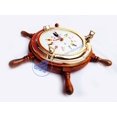 thumbnail image 2 of Nagina International 13" Nautical Ship Wheel with Porthole Flag Style Clock Fitted - Pirate Home Decorative Wall Hanging, 2 of 7