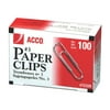 ACCO Smooth Standard Paper Clip, #3, Silver, 100/Box, 10 Boxes/Pack