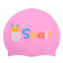 Unique Bargains 1 Pc Silicone Cartoon Snail Swim Cap Pink