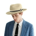 thumbnail image 1 of WEIYLL Men's Sun Hat Activities Versatile Elastic Stripe Band Classic Design Light Yellow Beach Caps, 1 of 4