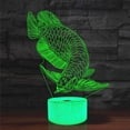 thumbnail image 3 of YSTIAN 3D Fish Remote Control 16 Color Night Lights Illusion Acrylic LED Table Bedside Lamp Children Bedroom Desk Decor Birthday Christmas Gift Toy for Kids, 3 of 8