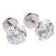 thumbnail image 4 of Pendiente de botón de plata brillante, ligero y exquisito, accesorio para pendientes de botón de oro blanco de 6 mm, 4 of 14