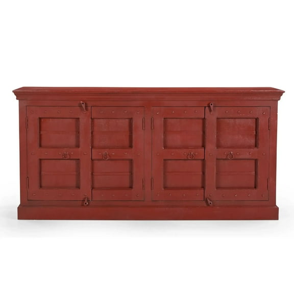 Woodland Red Wooden Sideboard 72"