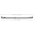 thumbnail image 2 of MERIVILLE 1-Inch Diameter Telescoping Double Window Curtain Rod, Pewter Bird Finials, 84"-120", Black Rod, 2 of 5