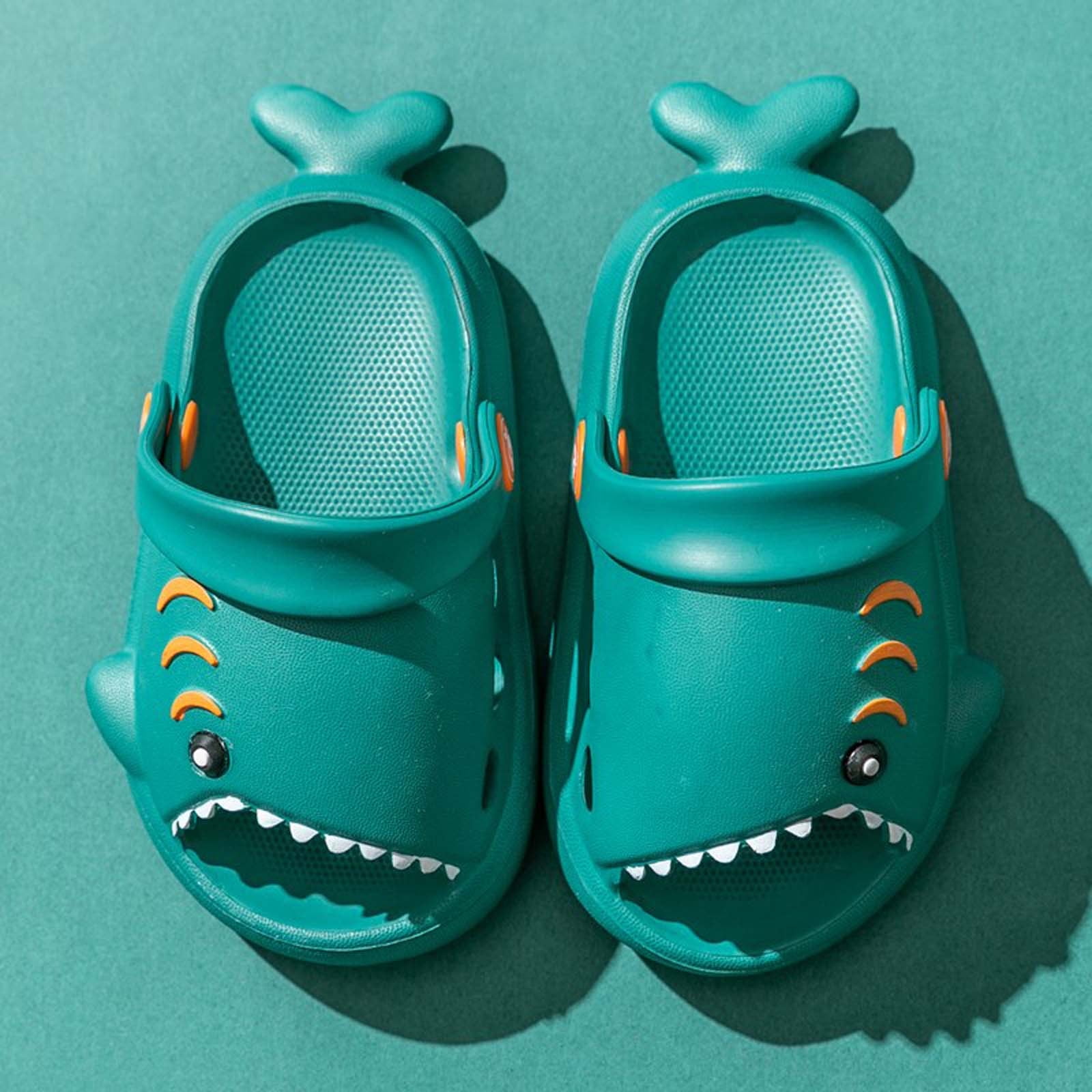 SDBING Toddler Baby Boys Girls Cute Cartoon Shark Shoes Soft Anti-slip Winter Home Slippers 6-24 Months 
