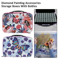 GUSTVE Storage Container Set 60 Slots Waterproof Diamond Art Storage Box  Portable Diamond Painting Accessories Organizer with Lables 