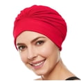 thumbnail image 1 of Beemo Gorros de Natación para Mujer Turbante de Natación Poliéster Látex Forrado Plisado para Damas - Rojo, 1 of 1