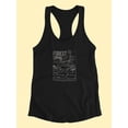 thumbnail image 3 of Forest Camping Nature Lineart Racerback Tank Women -Image by Shutterstock, Female XX-Large, 3 of 4