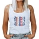 thumbnail image 1 of Cuello redondo para mujer Día de la Independencia Impresión Sin mangas Casual Chaleco suelto Tops Fridja  gh79, 1 of 5