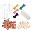 thumbnail image 2 of Cordón de macramé de 3 mm, cuerda de macramé natural, kit para colgar en la pared con cuentas de madera. 109 Piezas, 2 of 9