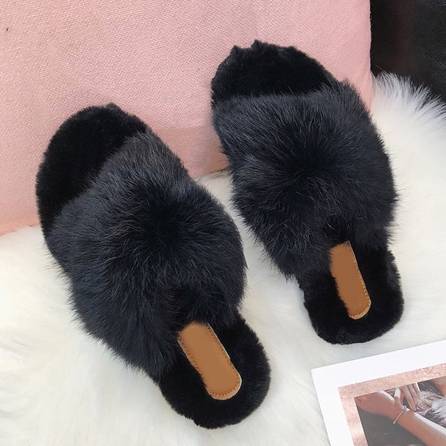 YSNOOWE Pantuflas De Negras Para Mujer Con Suela Antideslizante Y Material Para Uso Interior
