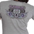 thumbnail image 4 of Hot Leathers SPL1830 Women's Heather Gray 2023 Sturgis Antique Sugar Skull T-Shirt Small, 4 of 4