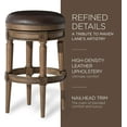 thumbnail image 5 of Maven Lane Pullman Backless Bar Stool in Walnut Finish w/ Marksman Saddle Vegan Leather, 5 of 7