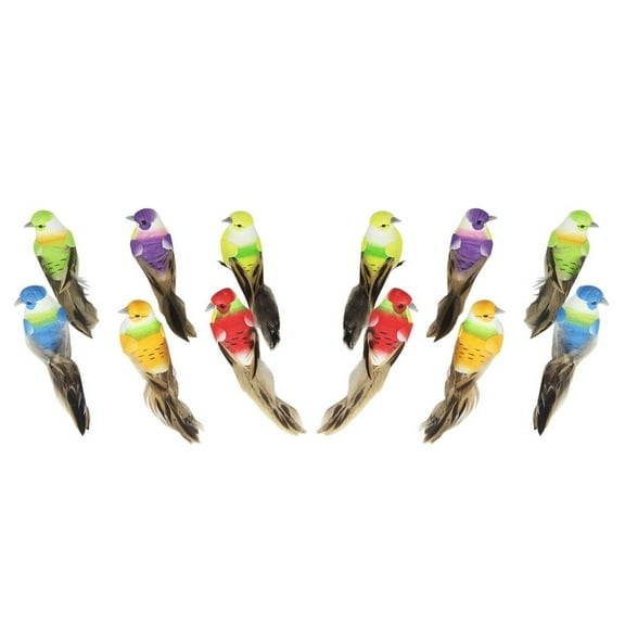 12x Lifelike Artificial Birds Taxidermy Yard Garden Lawn Decor Animals Model