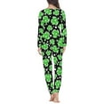 thumbnail image 3 of NETILGEN 2 Pack Green Leaf Pajama Sets for Women Soft Loungewear, O-Neck Nightwear for Women Sleepwear Cotton, Comfortable Long-Sleeve Women Nightwear Set, 3 of 6