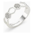 thumbnail image 1 of Anillo De Hexágono Con Zirconias Para Mujer De Plata 925 Plateado 7, 1 of 5