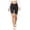 Dark Gray, variant on Xinsrenus Women's Solid Color Crossover High-Waist Denim Shorts Stretchy Slim Fit Pants Outdoor Sports Bottoms with Pockets