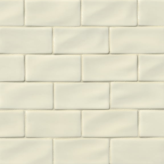 MSI Antique White 3 in. x 6 in. Glossy Ceramic Handcrafted Beige Handmade Subway Tile (1 sq. ft. / case)