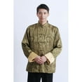 thumbnail image 2 of suit for Men Chinese Traditional Satin Hanfu Tops Long Sleeves Cardigan Single-breasted Performance Jacket, 2 of 9