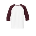 thumbnail image 6 of Port Company Youth Core Blend 3/4 Sleeve Raglan Tee-XS (White/ Athletic Maroon), 6 of 6