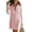 Burgundy, variant on Women's Striped Button Down Shirt Dress Long Sleeve Collared Mini Dress with Pockets and Side Slit