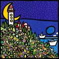 thumbnail image 2 of Wallas 20x20 Black Ornate Wood Framed with Double Matting Museum Art Print Titled - La sentinella del mare, 2 of 4
