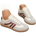 thumbnail image 6 of Women's Fashionable Lace Up Low Top Casual Flat Sneakers, Comfortable Sports Walking Shoes for Daily Wear, Female Round Toe Shoes, 6 of 11