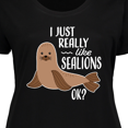 thumbnail image 4 of Inktastic I Just Really Like Sea Lions Ok Women's Plus Size T-Shirt, 4 of 5