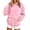 X-Pink, variant on HomeDM Women's Sweatshirt with Pocket Solid Color Long Sleeve Hooded Casual Pullover Top for Fall Winter