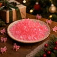 thumbnail image 4 of 50 Pack Mini Christmas Tree Replacement Bulbs, Acrylic Pink Bow Shaped Light Covers for Vintage Ceramic Christmas Tree Wreath Garland Table Centerpiece Indoor Xmas Holiday Home Party Decoration, 4 of 7