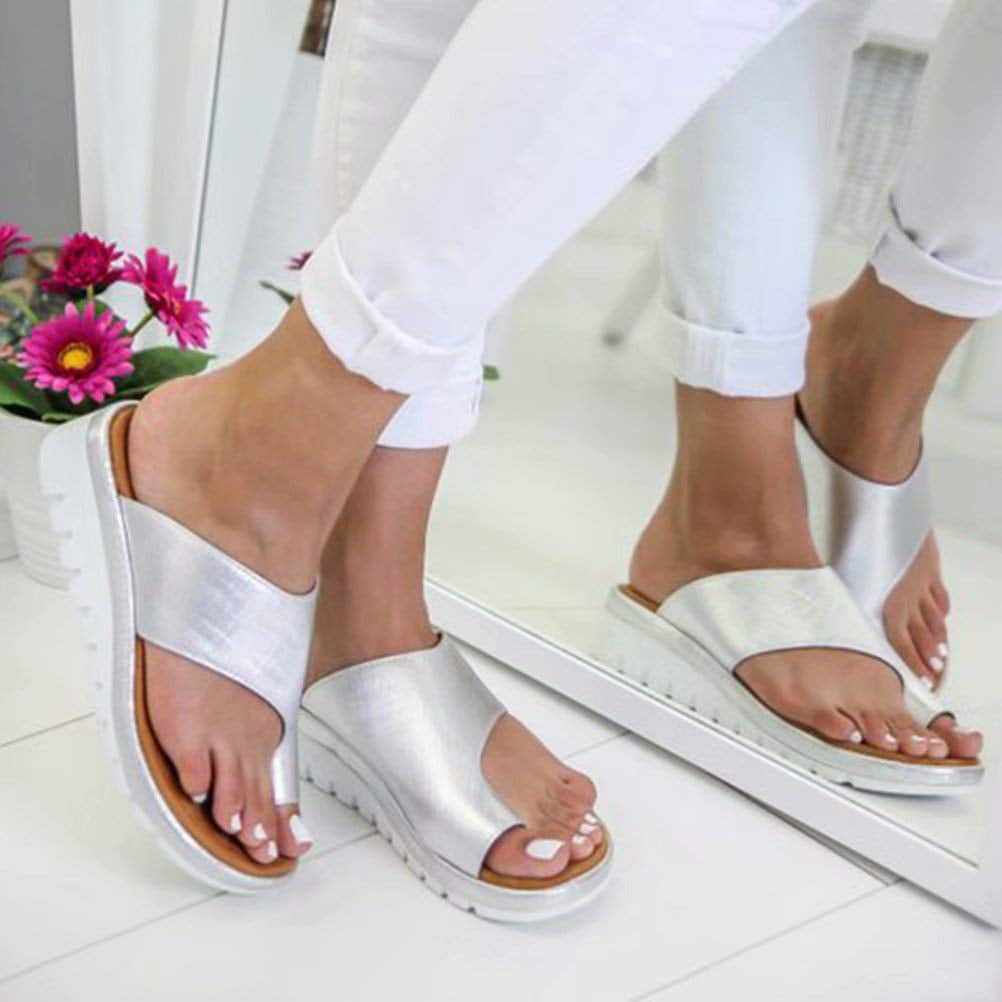 Zainafacai Sandals for Women Platform 2021 Comfy Open Toe Platform Sandal Summer Beach Travel Shoes Sandal Flip Flops 