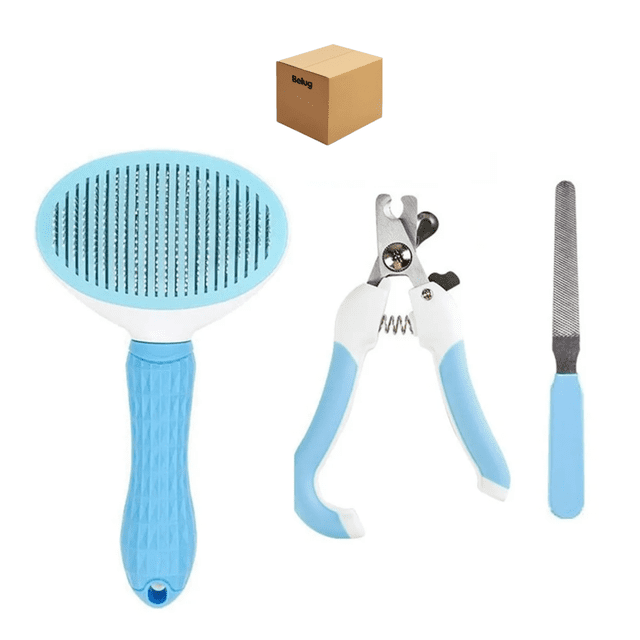 Kit De Aseo Macotas 3Pz Belug, Azul Blanco