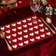 thumbnail image 1 of Manteles individuales de San Valentín con estampado de corazones y letras | Manteles individuales de lino | Manteles individuales aislantes rojos para fiestas navideñas, decoración de comedores y, 1 of 5