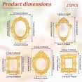 15pcs Vintage Resin Mini Picture Frame Tiny Antique Small Photo Frame ...