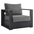 thumbnail image 2 of Modway Tahoe Outdoor Patio Powder-Coated Aluminum Armchair in Gray Charcoal, 2 of 8