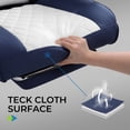 thumbnail image 2 of GTRACING Ergonomic Executive Cozy Fabric Gaming Office Chair with Footrest, Dark Blue&White, 2 of 8