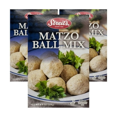 Streit's Matzo Ball Mix - Kosher Certified, Suitable for Passover, No MSG Added, Just Add Eggs & Oil, Vegan-Friendly, Family Owned (4.5oz, Pack of 3)