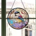 thumbnail image 3 of Chikadee Bird Stained Glass Cat Sun Catcher, Wall Hanging Colored Decor Room Indoor Window Decor, Halloween, Christmas Hanging Ornament, Stained Glass Ornament 2025, Holiday, 3 of 6